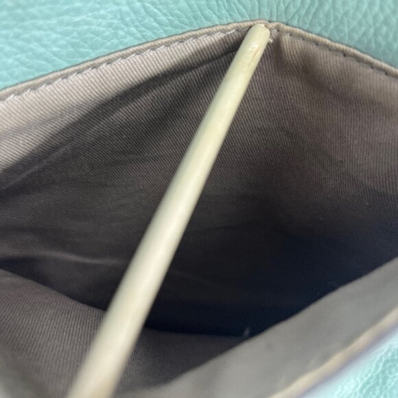 FOSSIL VINTAGE MINT GREEN PEBBLE LEATHER CROSSBODY/SHOULDER BAG KEY GOLD TONE HD - Picture 3 of 9